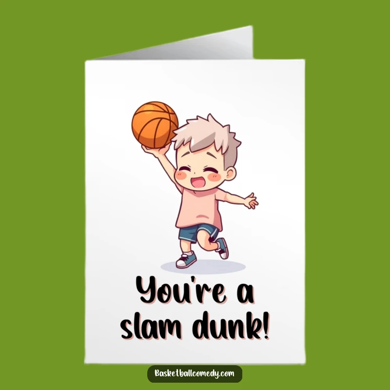 Free Printable Congrats Card: Silly Dancer, Basketball Victory, Downloadable Gift
