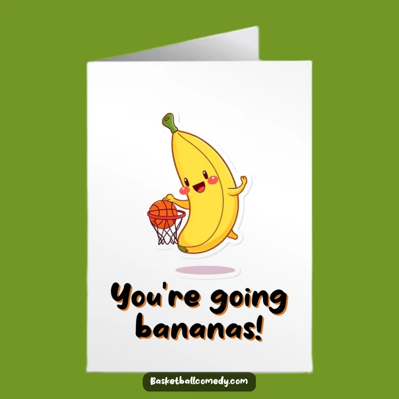 Free Printable Banana Dunk Congrats Card - Cheerful Hoop LOL Gift