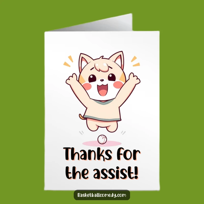 Free Printable Thank You Card: Funny Kawaii Dunk Master, A Truly Downloadable Gift!