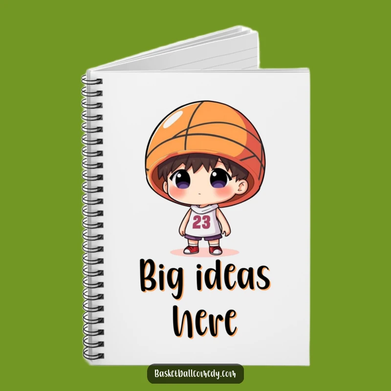 Funny Basketball Hat Notebook - Jot Down Ideas with Humor
