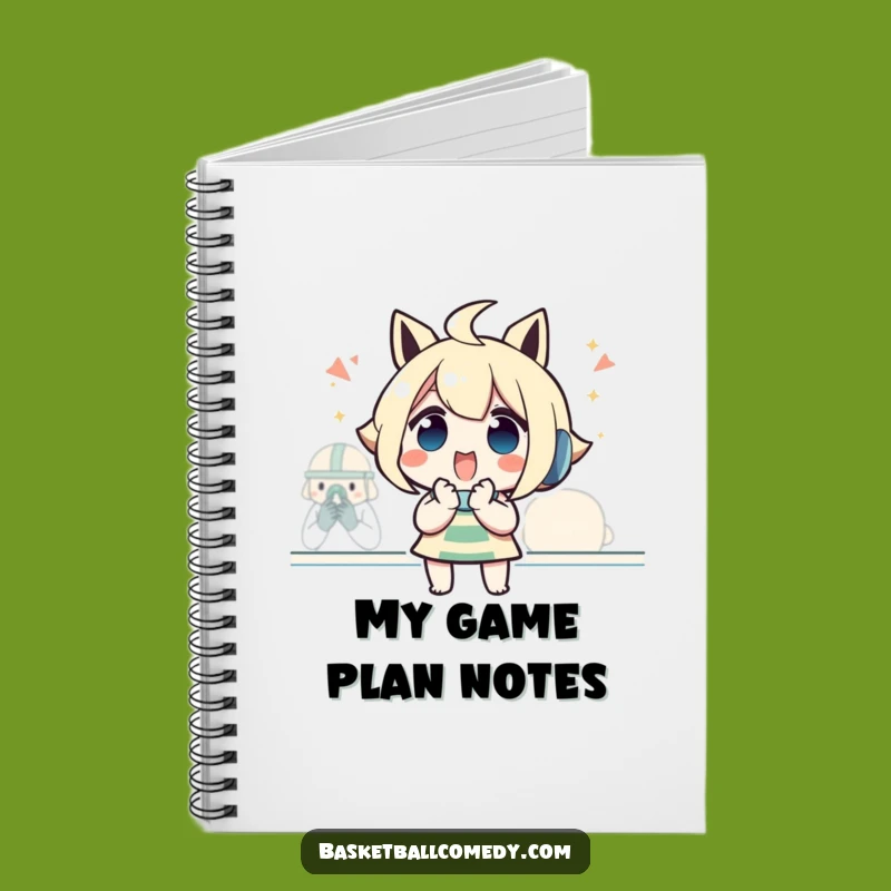 Funny Cheering Character Notebook: Jot Down Game Notes with Fan Enthusiasm