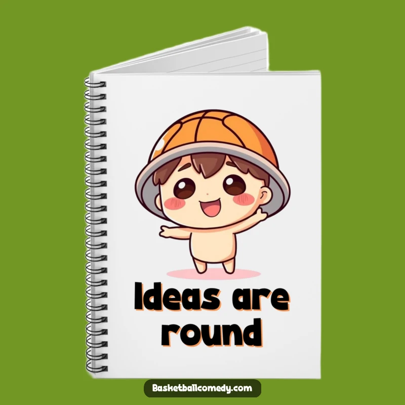 Funny Basketball Hat Character Notebook - Playful Journal for Ideas, Perfect Gift