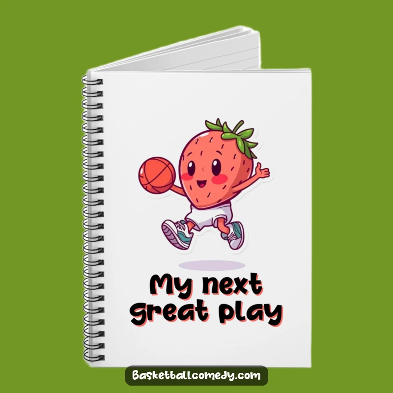 Funny Dunking Strawberry Notebook: Playful Cartoon Fruit Journal, A Hilarious Gift for Writers