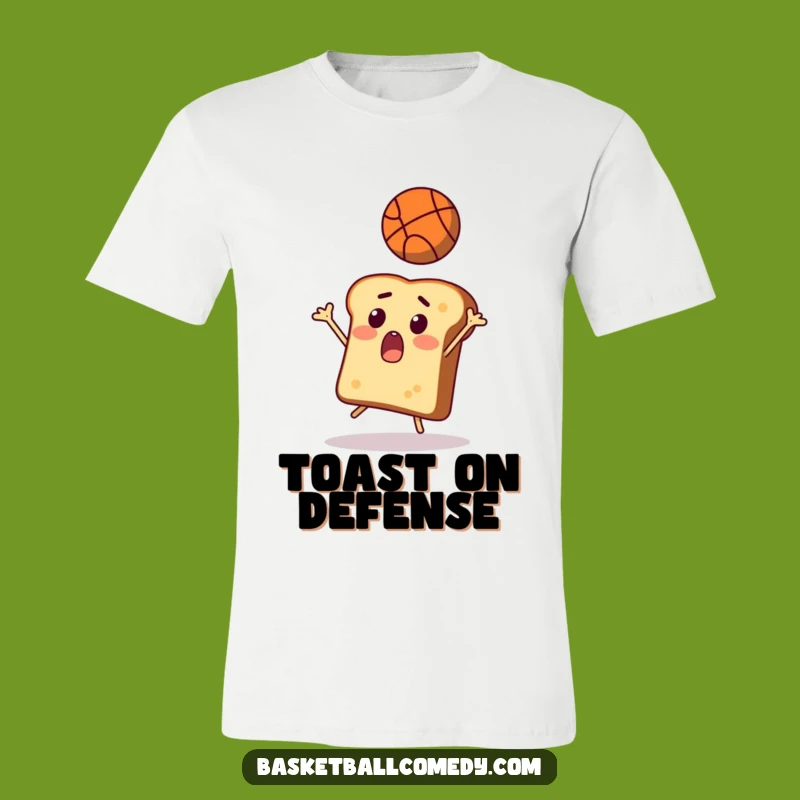Funny Toast Slam Dunk T-Shirt - Surprised Foodie Tee
