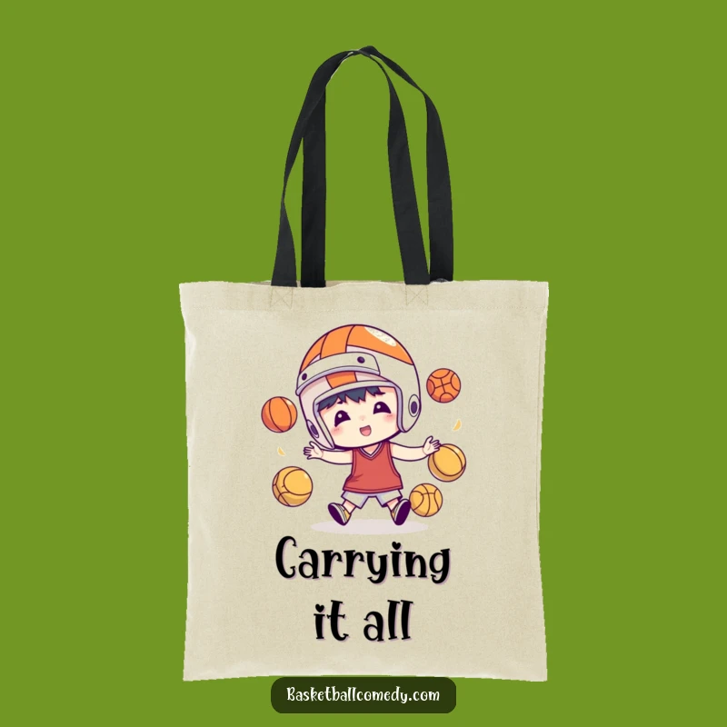 Juggling Basketball Player Tote Bag: Sporty & Spacious Carry-All Gift