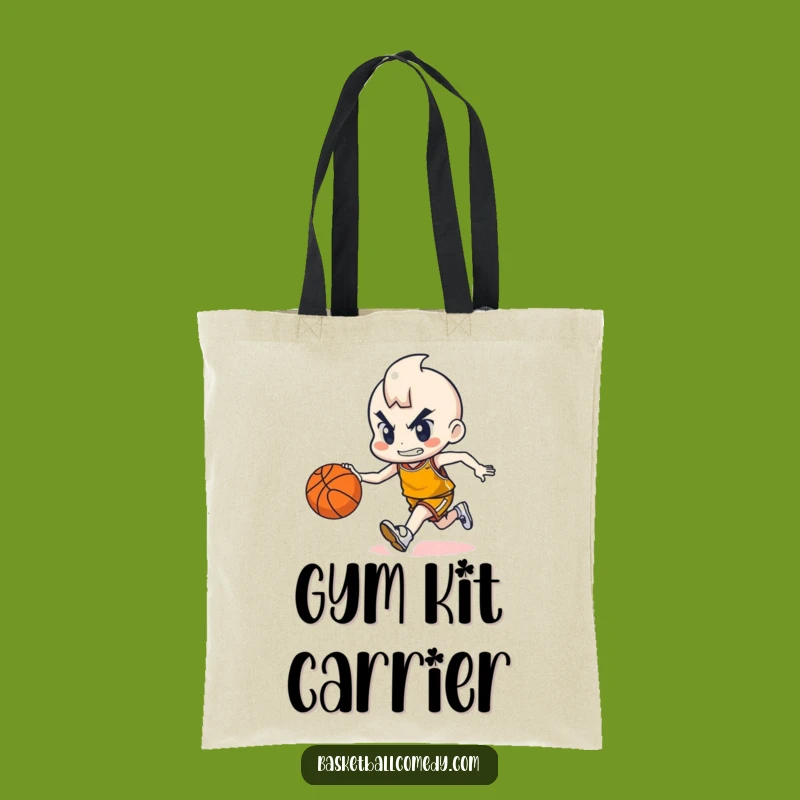 Funny Basketball Character Tote Bag - Stylish Dribbler Accessory