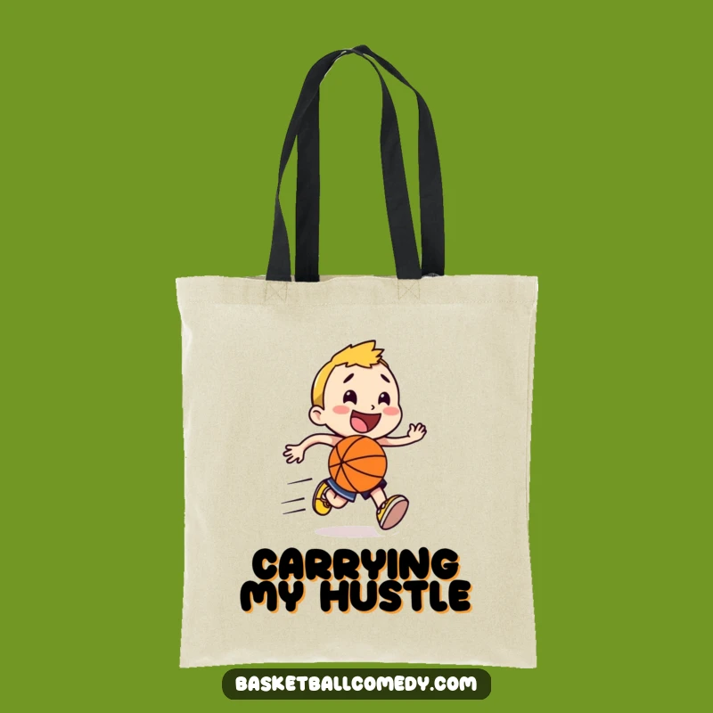 Funny Fast Runner Tote Bag - Basketball Speed Lines Carry-All