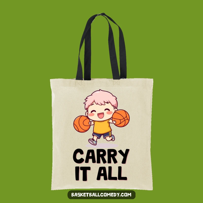 Funny Two-Ball Dribble Tote Bag - Carry Your Passion with Humor