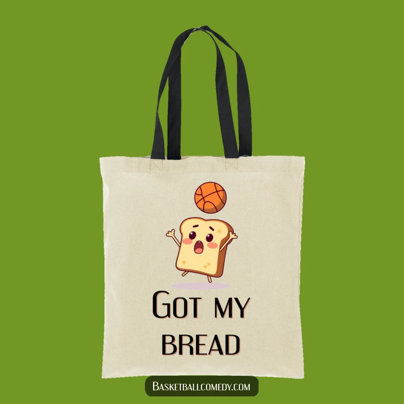 Funny Toast Basketball Tote Bag - Carry Your Laughs Around!